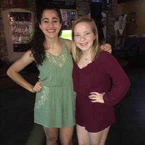 Boutique maroon romper with pockets!!